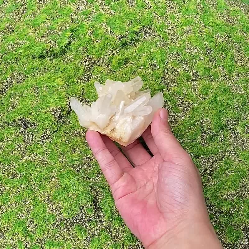 天然原矿能量白水晶簇 疗愈 开运 消磁手链 快速出货 入厝礼物 - 摆饰 - 水晶 白色