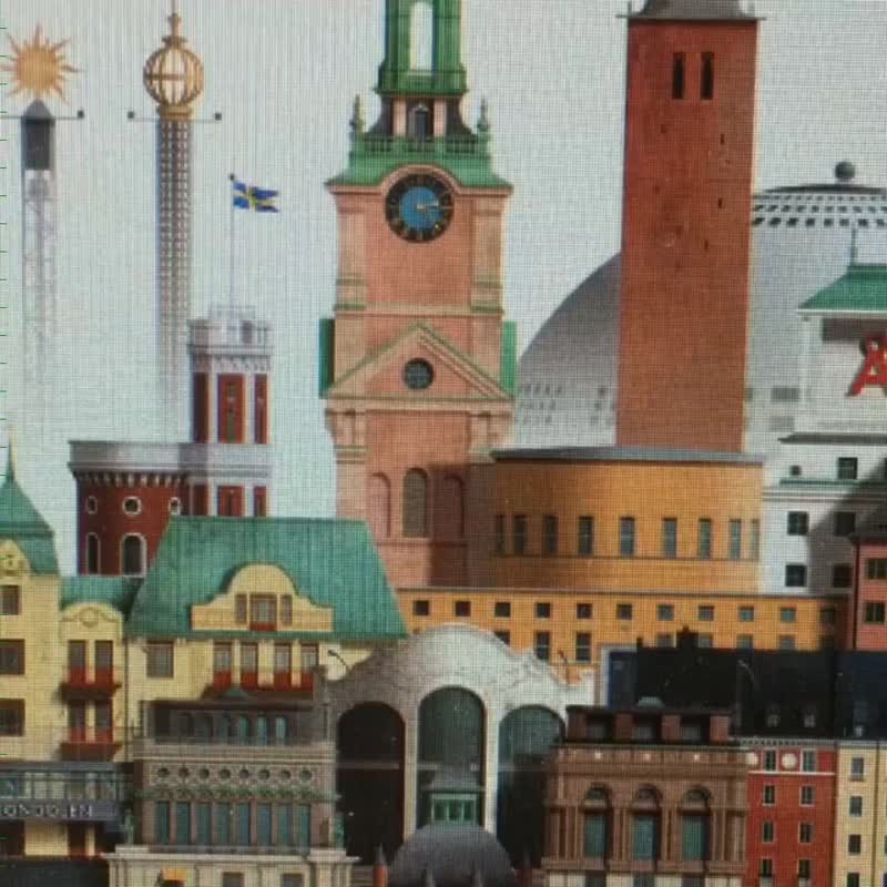 Martin Schwartz 城市海报 斯德哥尔摩 STOCKHOLM - 海报/装饰画/版画 - 纸 多色