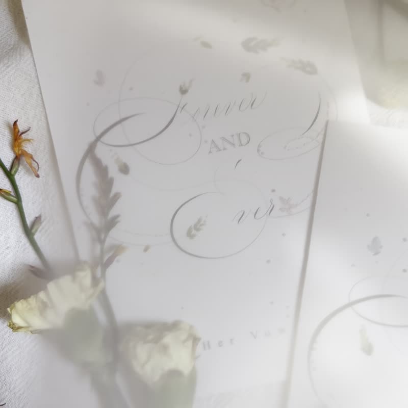 | 刺绣结婚誓言卡 Wedding Vows  - 盛夏心语 | - 婚礼誓言书 - 纸 卡其色