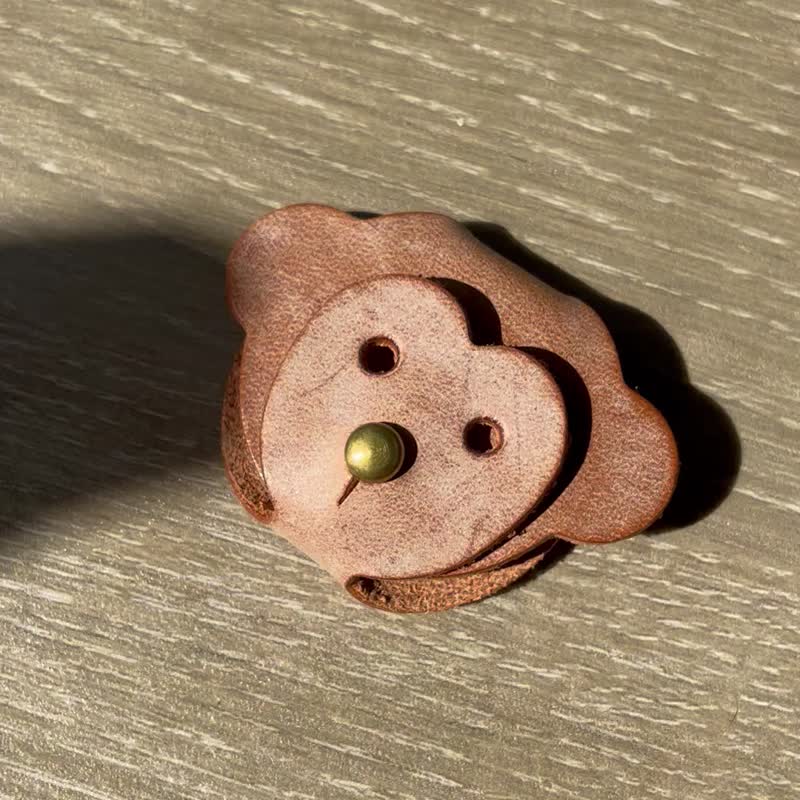 动物卷线器-擦蜡咖啡色猴 - 其他 - 真皮 多色