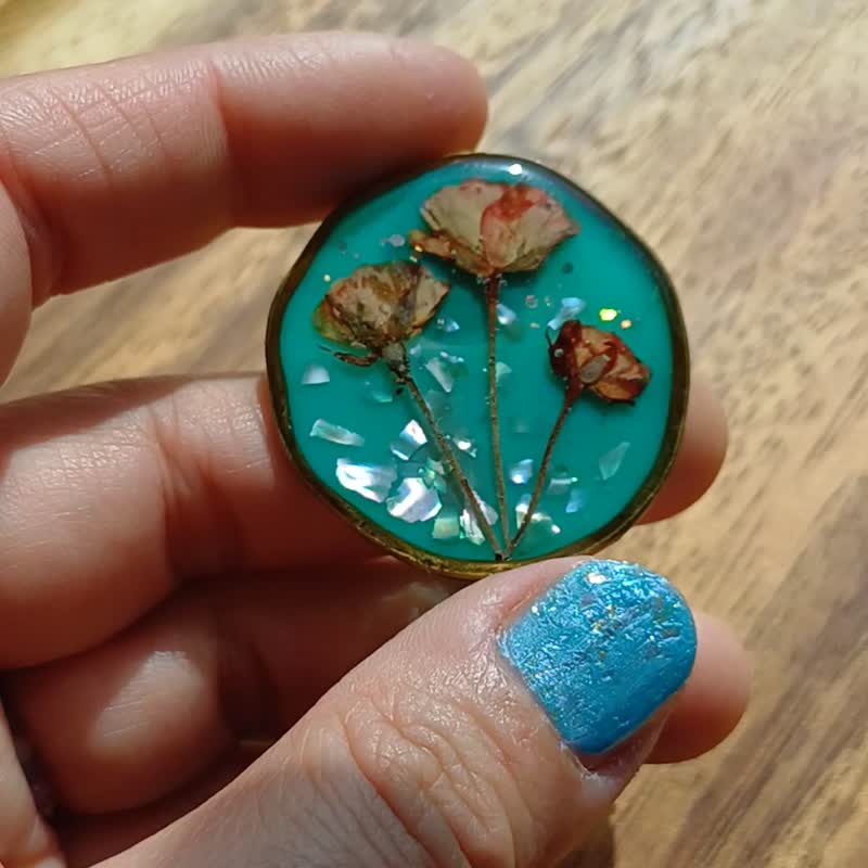 花胸针 - 胸针 - 其他金属 