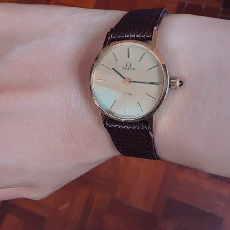 1970's  OMEGA DE VILLE BR棕色机械表 - 女表 - 其他材质 咖啡色