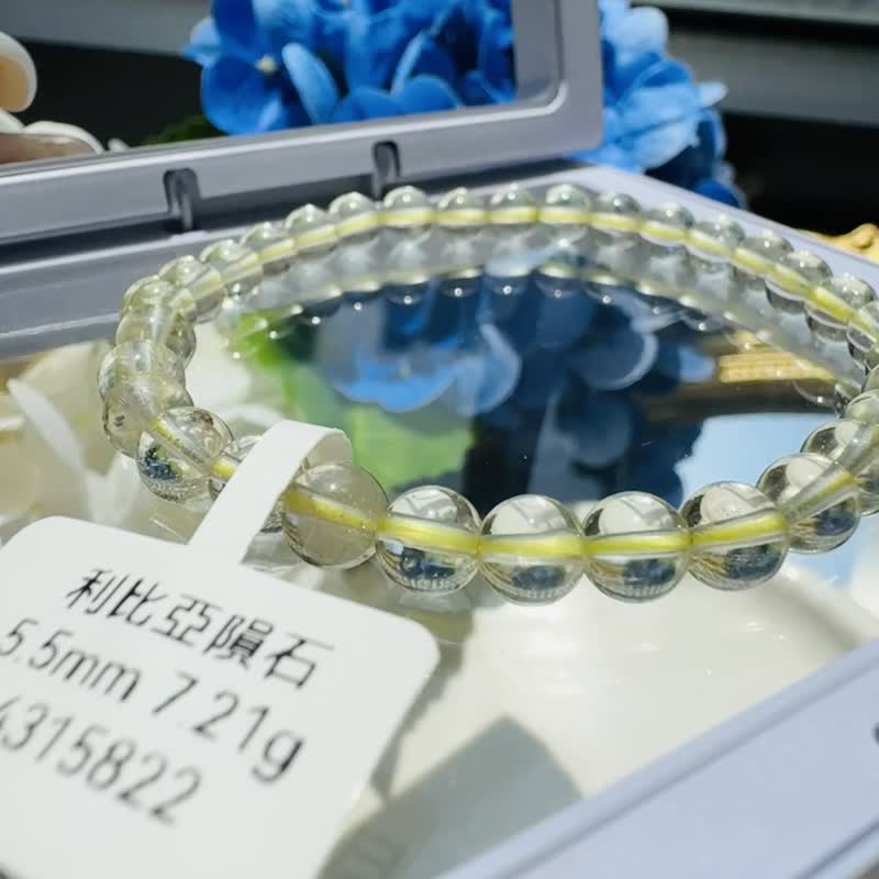 毕业星陨玻璃体黄金利比亚陨石5.5mm7.21g财运流向增加行动力旺财 - 手链/手环 - 半宝石 黄色