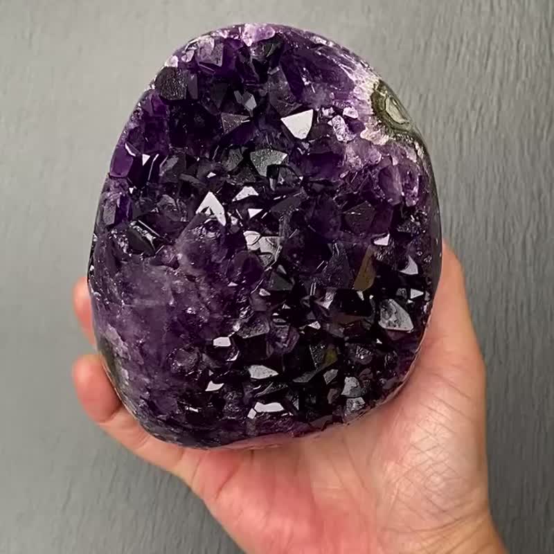 天然原矿顶级帝王紫 紫晶镇 紫晶簇 紫水晶 开运财运水晶 消磁 - 摆饰 - 水晶 紫色
