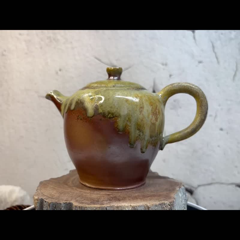 手作 手捏陶 柴烧壶 柴烧茶壶 - 茶具/茶杯 - 陶 