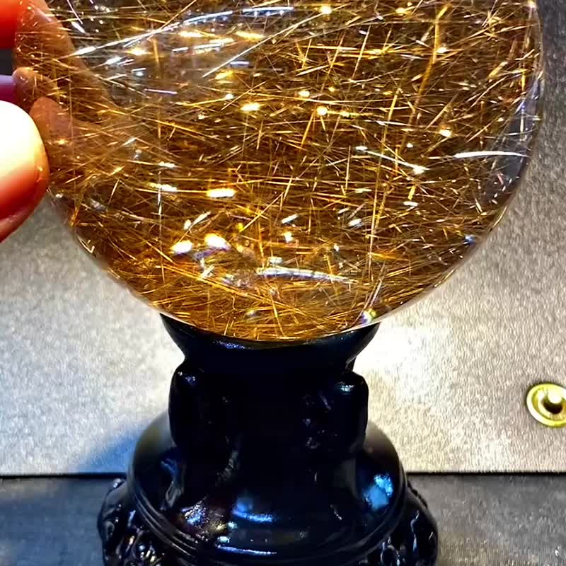 珍藏22年美货 纯天然钛晶转运球摆件 财富之门 遇见是缘 招财聚财 - 其他 - 水晶 