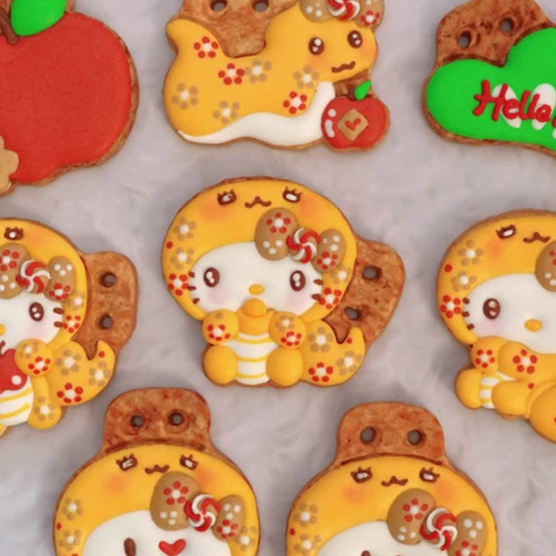 【三丽鸥Sanrio】蛇宝宝/正版HelloKitty/收涎饼干/定制宝宝名字 - 手工饼干 - 其他材质 