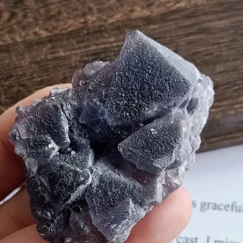Fluorite 内蒙产地 蓝萤石 水晶共生 天然矿石 原矿 - 摆饰 - 其他材质 