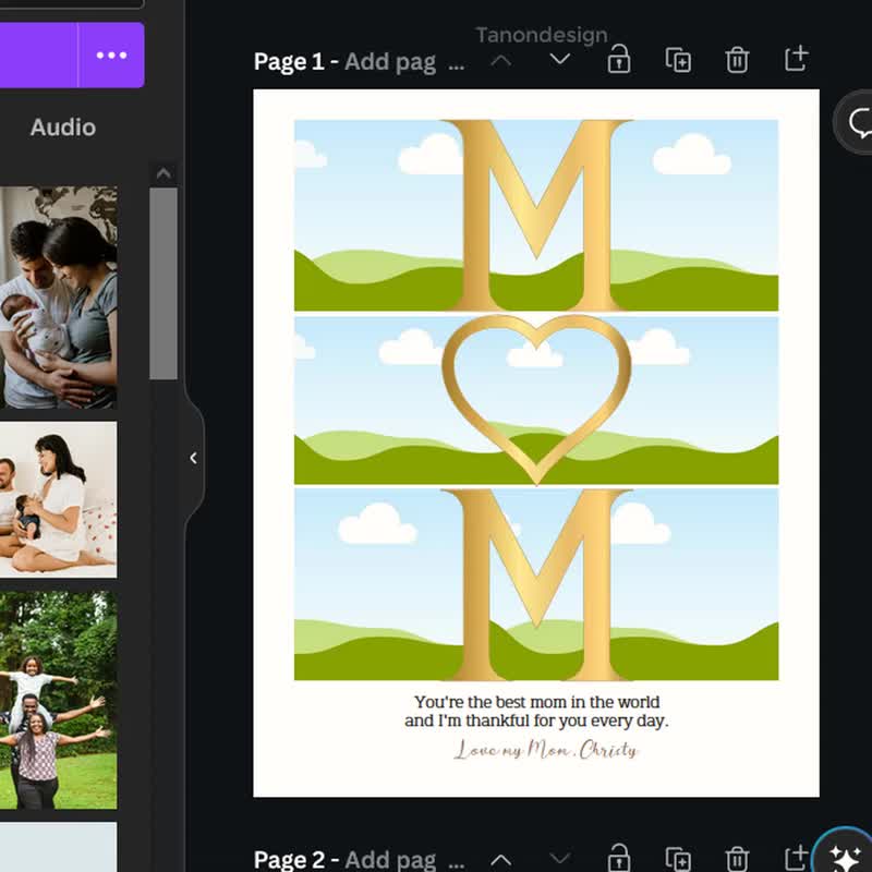 个性化妈妈照片拼贴、母亲节礼物、妈妈礼物、初为人母相框、定制 - 图文模板设计 - 其他材质 