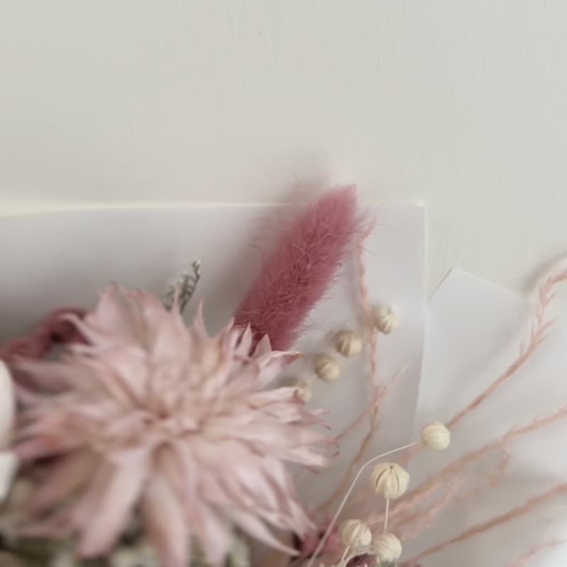 【永生玫瑰花花束】• 情人节/永生玫瑰花/永生玫瑰花花束/玫瑰花 - 干燥花/捧花 - 植物．花 粉红色