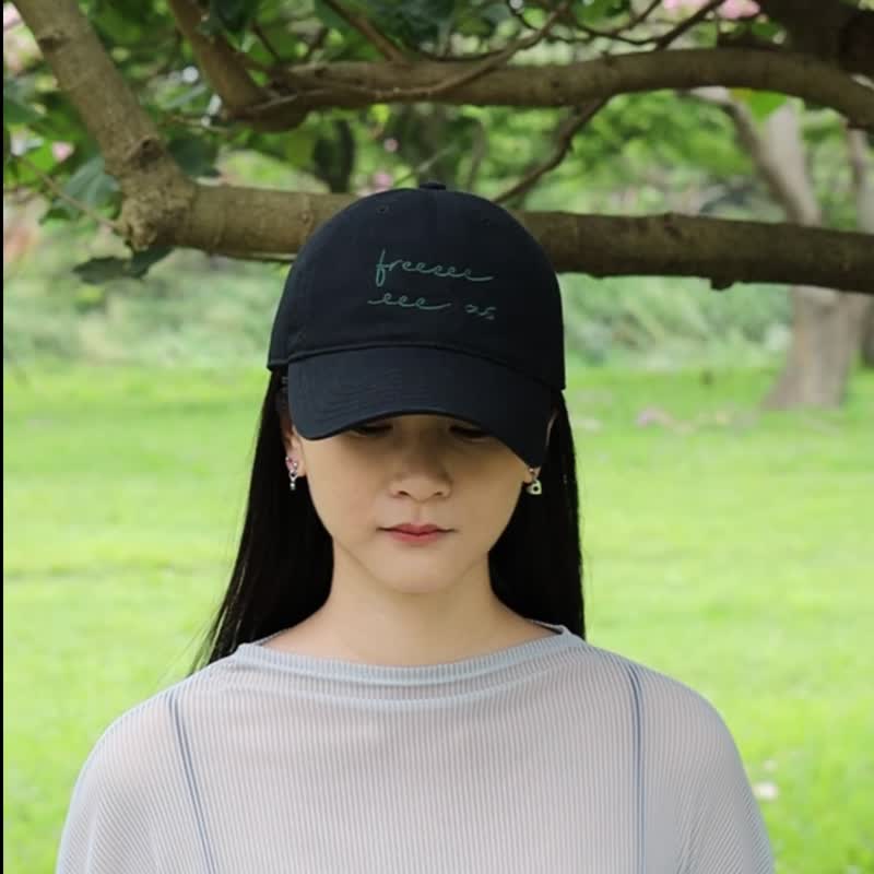 Free as 电绣老帽 - 帽子 - 棉．麻 黑色