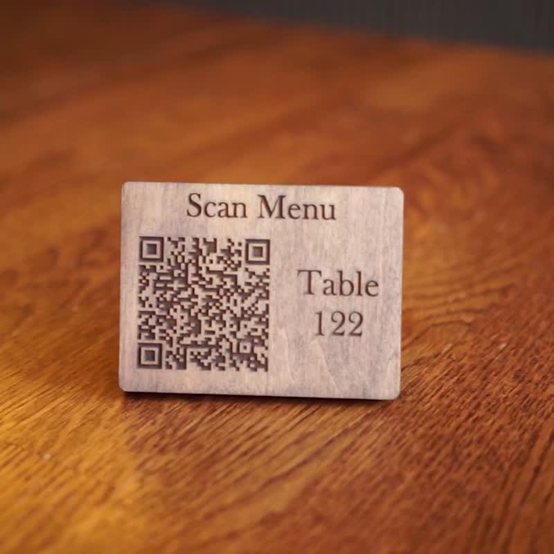 二维码菜单，二维码菜单标牌，木质二维码标牌 - 其他 - 木头 