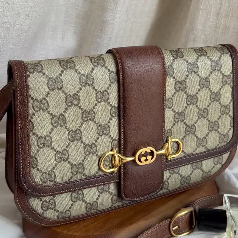 中古包Old Gucci经典老花肩背包侧背包 - 侧背包/斜挎包 - 真皮 