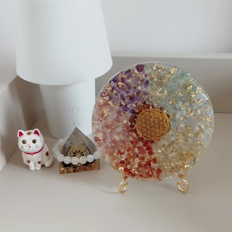 【生命之花】七脉轮能量饼Orgonite - 摆饰 - 水晶 