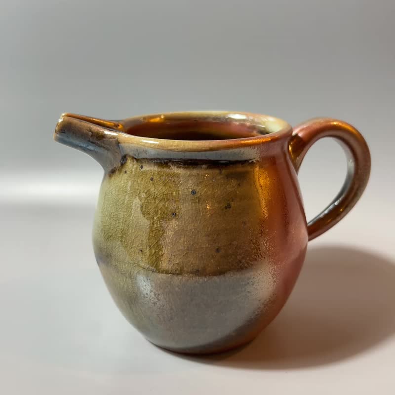 柴烧落灰金彩茶海 / 公道杯 / 小平凡手作 - 茶具/茶杯 - 陶 