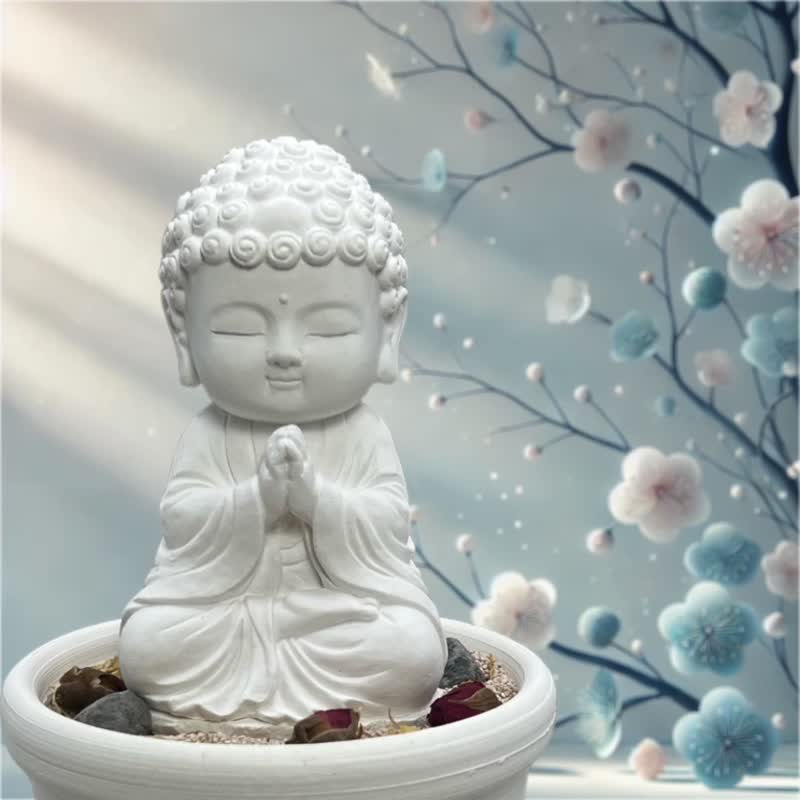 开运 送礼 佛艺新美学 精油香氛扩香 净念吉祥之顺德中盘套组 - 香薰/精油/线香 - 水泥 白色