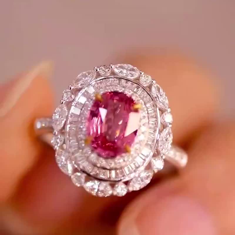 无烧尖晶石戒指  1克拉 - 戒指 - 宝石 