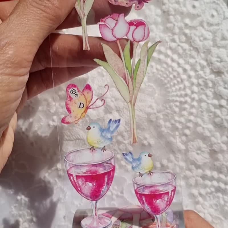 郁金香 5.5cm - 亮面 PET 胶带 - 纸胶带 - 塑料 