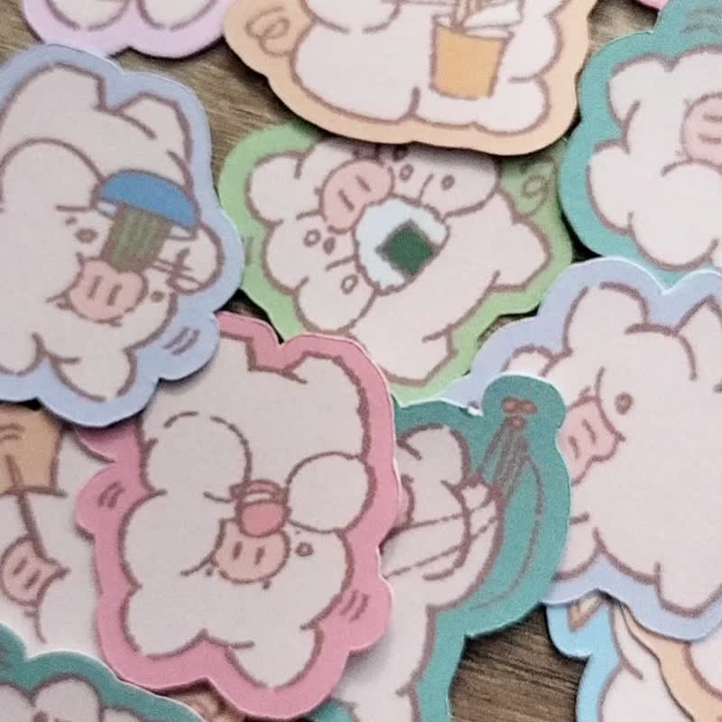 全猪片贴纸 - 贴纸 - 纸 多色