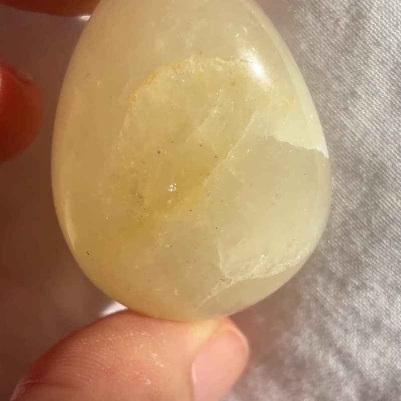巴西天然黄水晶 少有幽灵共生 小滚石原石水晶  盆景 crystal 摆 - 摆饰 - 水晶 黄色