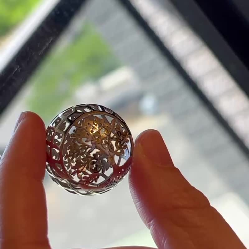 【Beebers原创】梦想人生球系列-树-925 纯银坠饰 - 项链 - 纯银 银色