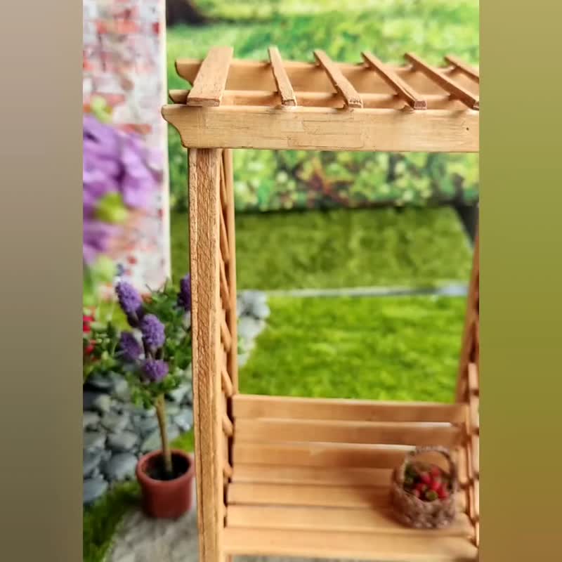 矮牵牛手工篮1:12 - 其他 - 塑料 蓝色