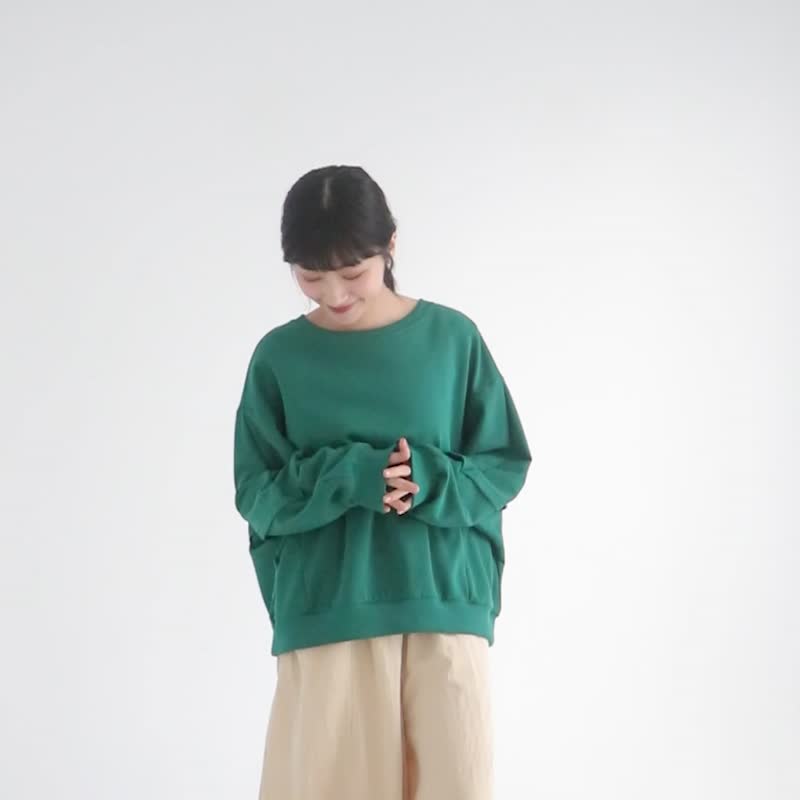 【Simply Yours】拼接蝙蝠袖大学T 绿F - 女装上衣 - 棉 绿色
