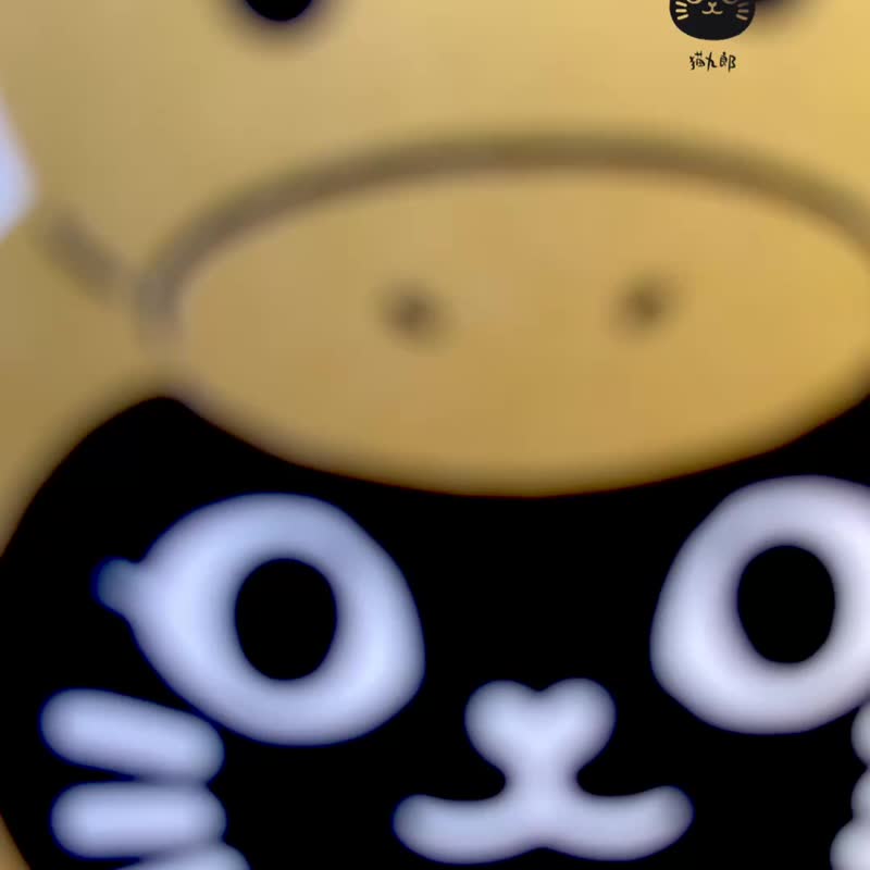 招财九郎明信片 开店贺卡 新年贺卡 招财猫 - 卡片/明信片 - 纸 白色