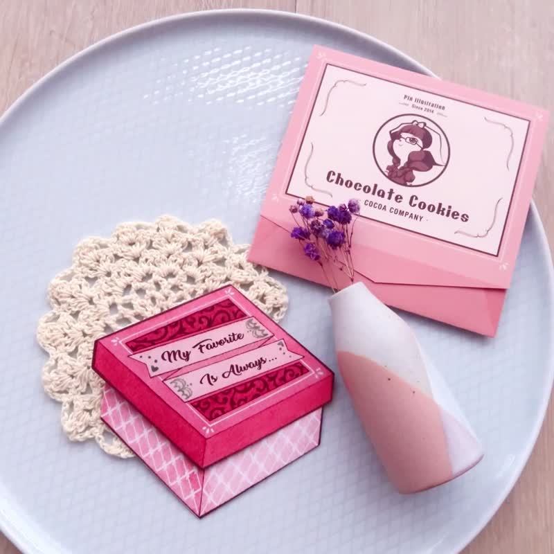 【Pin】秘密留言盒 - 情人节留言卡 - 可选购独家信封 - 卡片/明信片 - 纸 粉红色