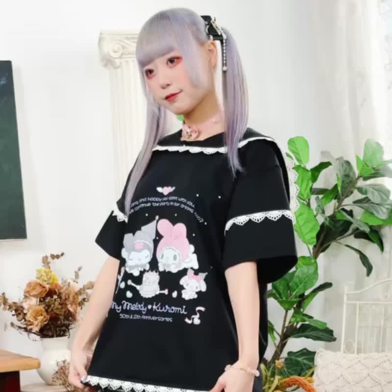 原创三丽鸥SANRIO授权酷洛米与美乐蒂周年纪念短袖水手服JJ5092 - 女装 T 恤 - 棉．麻 