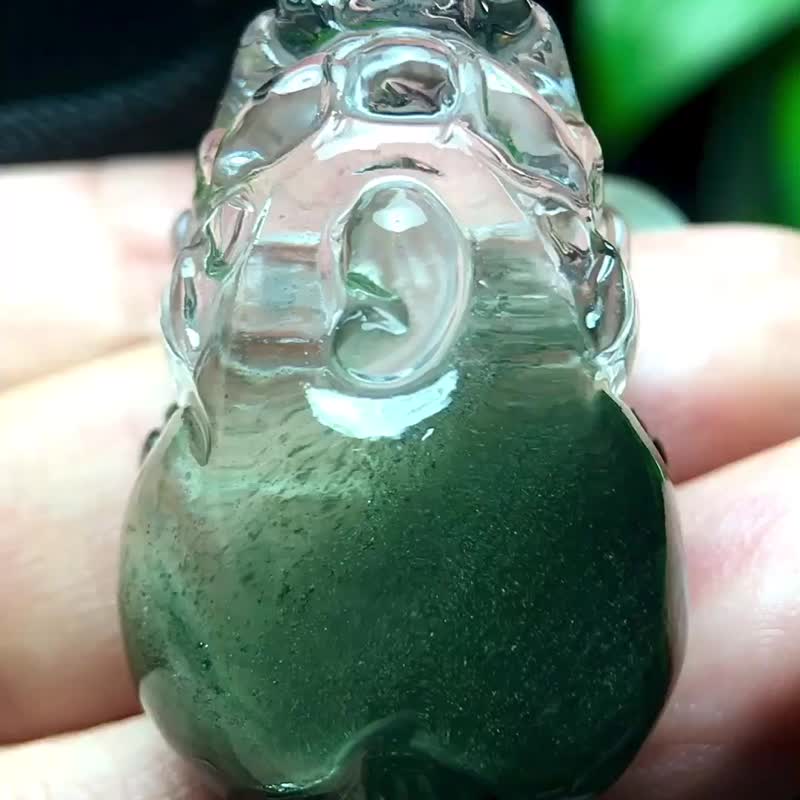 极品美货天然绿幽灵貔貅吊坠   晶体透彻  颜色漂亮 - 摆饰 - 水晶 