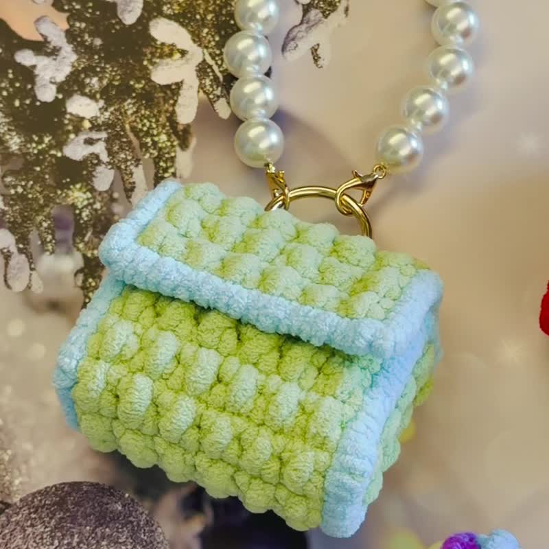 可爱毛绒编织AirPods耳机包-三色盲抽 - 耳机收纳 - 棉．麻 