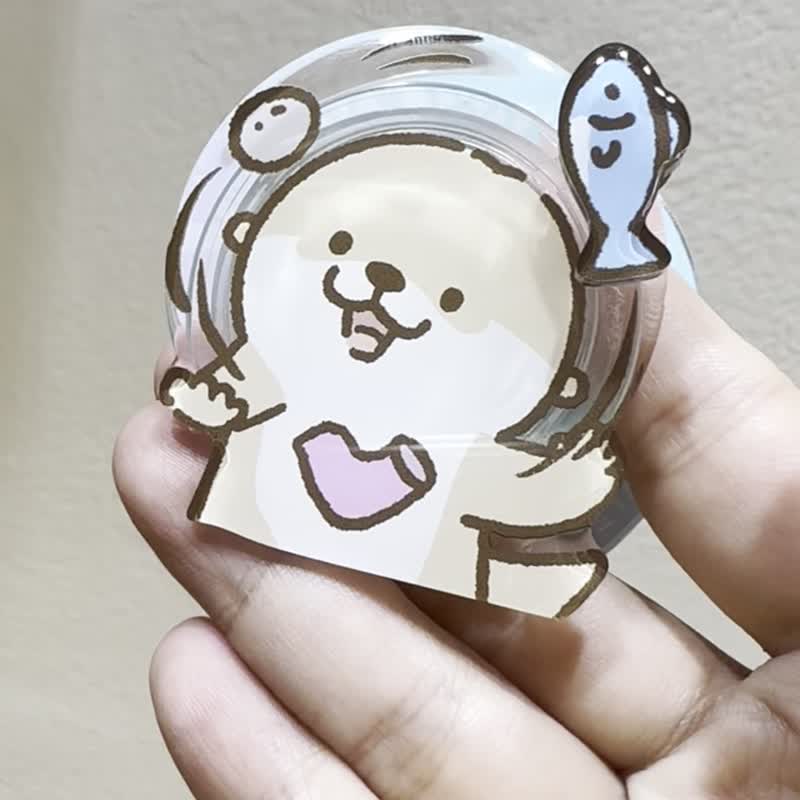 Shine原创可爱水獭摸鱼磁吸Magsafe气囊支架 - 手机配件 - 塑料 