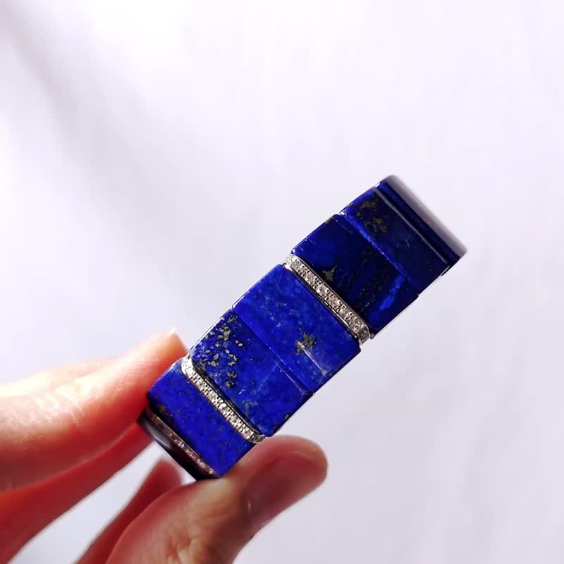 顶级帝王青青金石 收藏级 事业成功 喉轮 眉心轮 手排 单品 礼物 - 手链/手环 - 宝石 蓝色