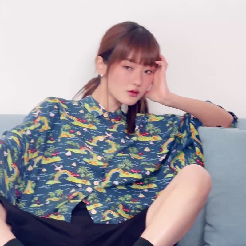 夏威夷双口袋衬衫 - 女装衬衫 - 棉．麻 多色