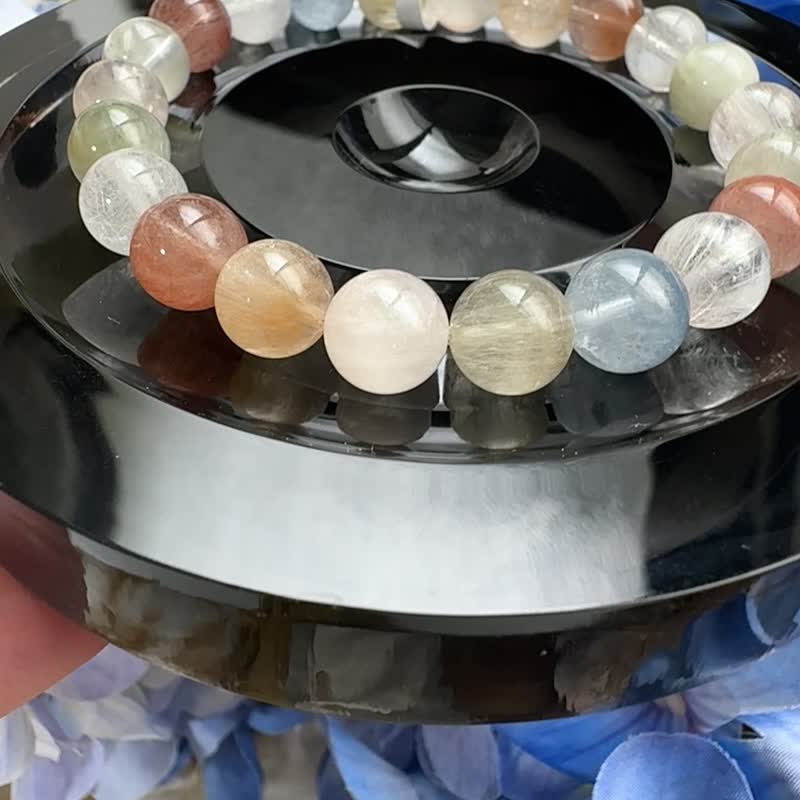 精品拉丝猫眼莫兰迪气质兔毛水晶 8.5mm19.63g 增加自信积极正向 - 手链/手环 - 水晶 多色