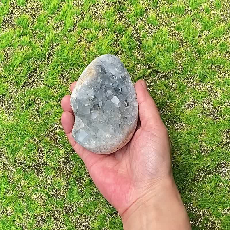 天然原矿清新天空蓝 天青石 蓝水晶 疗愈 净化 快速出货 - 摆饰 - 水晶 蓝色