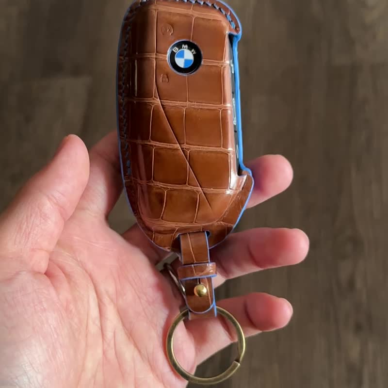 BMW 新世代宝马钥匙套 钥匙皮套 订制皮件 订制礼物 - 钥匙链/钥匙包 - 真皮 绿色