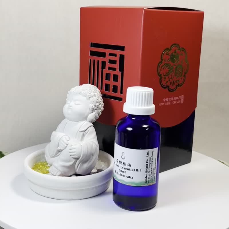 佛像摆饰福袋 五行矿石水晶之小佛公仔 随愿套组 - 香薰/精油/线香 - 水泥 灰色