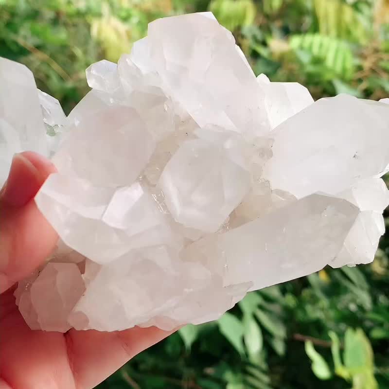 Crystal Corner 隅石丨冰晶白水晶簇196丨净化丨疗愈水晶法宝 - 摆饰 - 水晶 