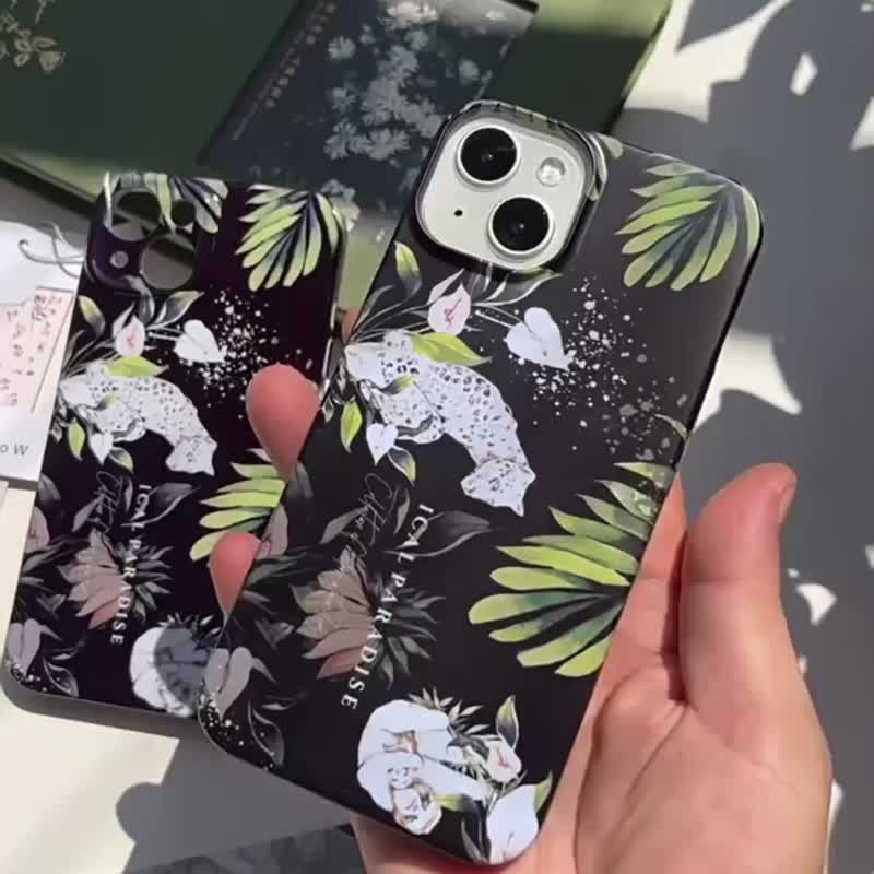 叢林花豹 造夢原創手機殼版繪黑暗系個性時尚潮牌風適用iphone - 手机壳/手机套 - 硅胶 