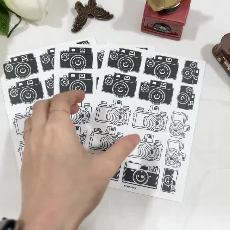Sensiary-单色相机贴纸3PCS - 贴纸 - 纸 