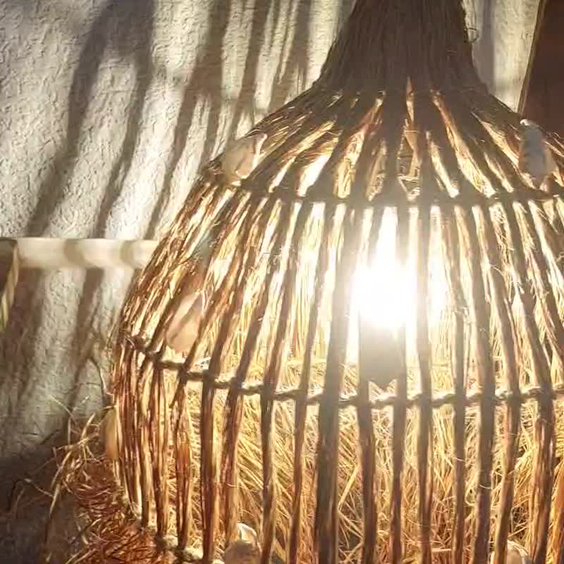 手工藤编艺术灯 —— 以光为主体、以材质为核心的设计 - 灯具/灯饰 - 其他材质 咖啡色