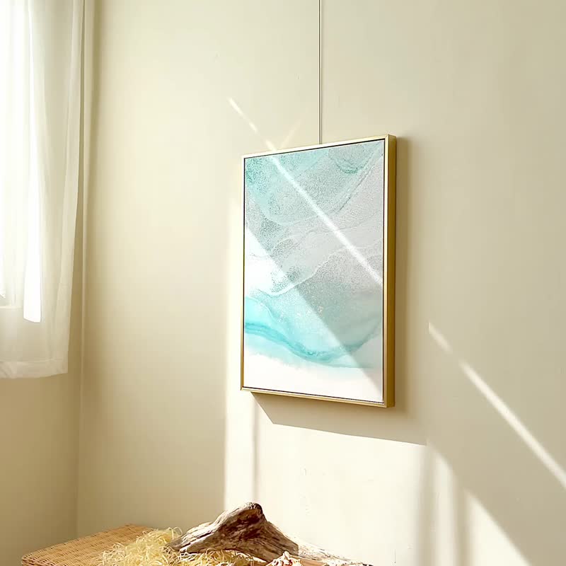 【样画】浪与岸II - 卧室/客厅/厨房装饰/居家情境布置/工作室 - 海报/装饰画/版画 - 棉．麻 蓝色