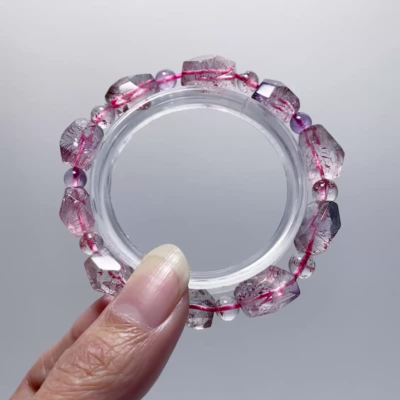 天然矿石 仙女超七 手链 - 手链/手环 - 宝石 透明