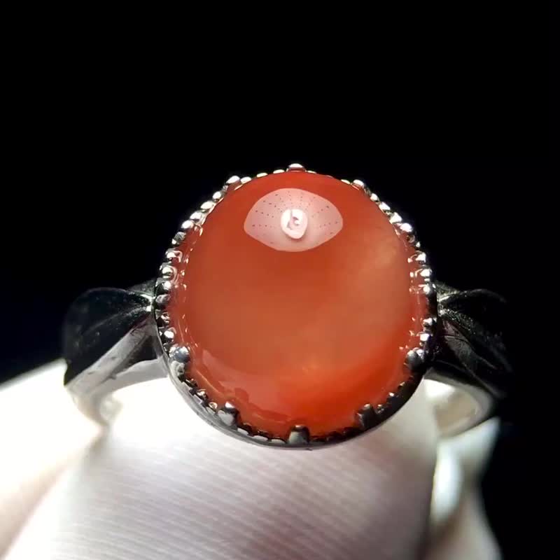 极品天然红水晶戒指颜色非常红润极品红水晶戒面颜色美艳 - 其他 - 水晶 
