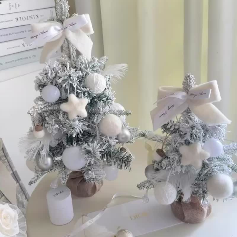 雪白圣诞树DIY材料包 圣诞节 附圣诞包装 交换礼物 圣诞礼物 - 植栽 - 植物．花 白色