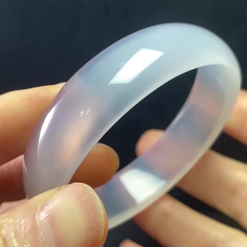 马达加斯加白髓玛瑙手镯58口 - 手链/手环 - 水晶 透明