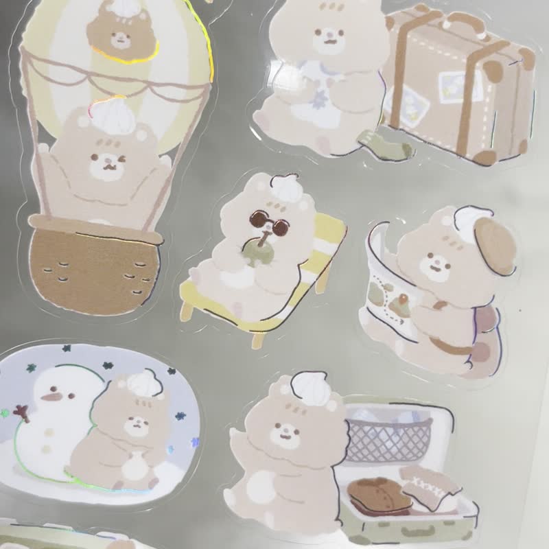 PET 贴纸 BINDERFIT | Go Travel | creammouse | 全球设计师 - 纸胶带 - 纸 白色