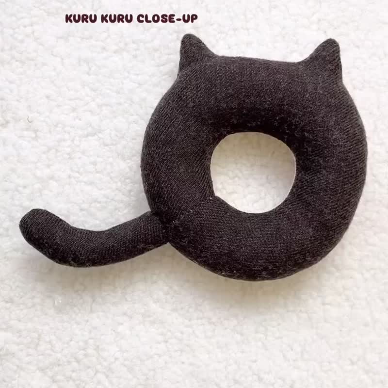 暹罗猫甜甜圈杯垫 - 杯垫 - 棉．麻 咖啡色